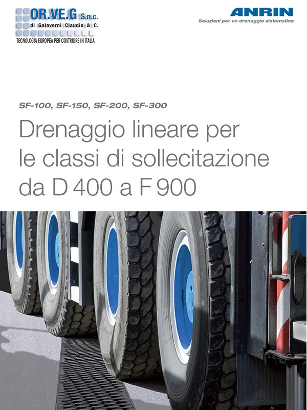 catalogo drenaggio lineare per le classi di sollecitazione Anrin orveg